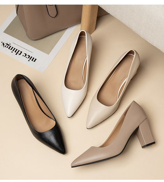 Elegantes zapatos de tacón alto puntiagudos de Isabella Sol.