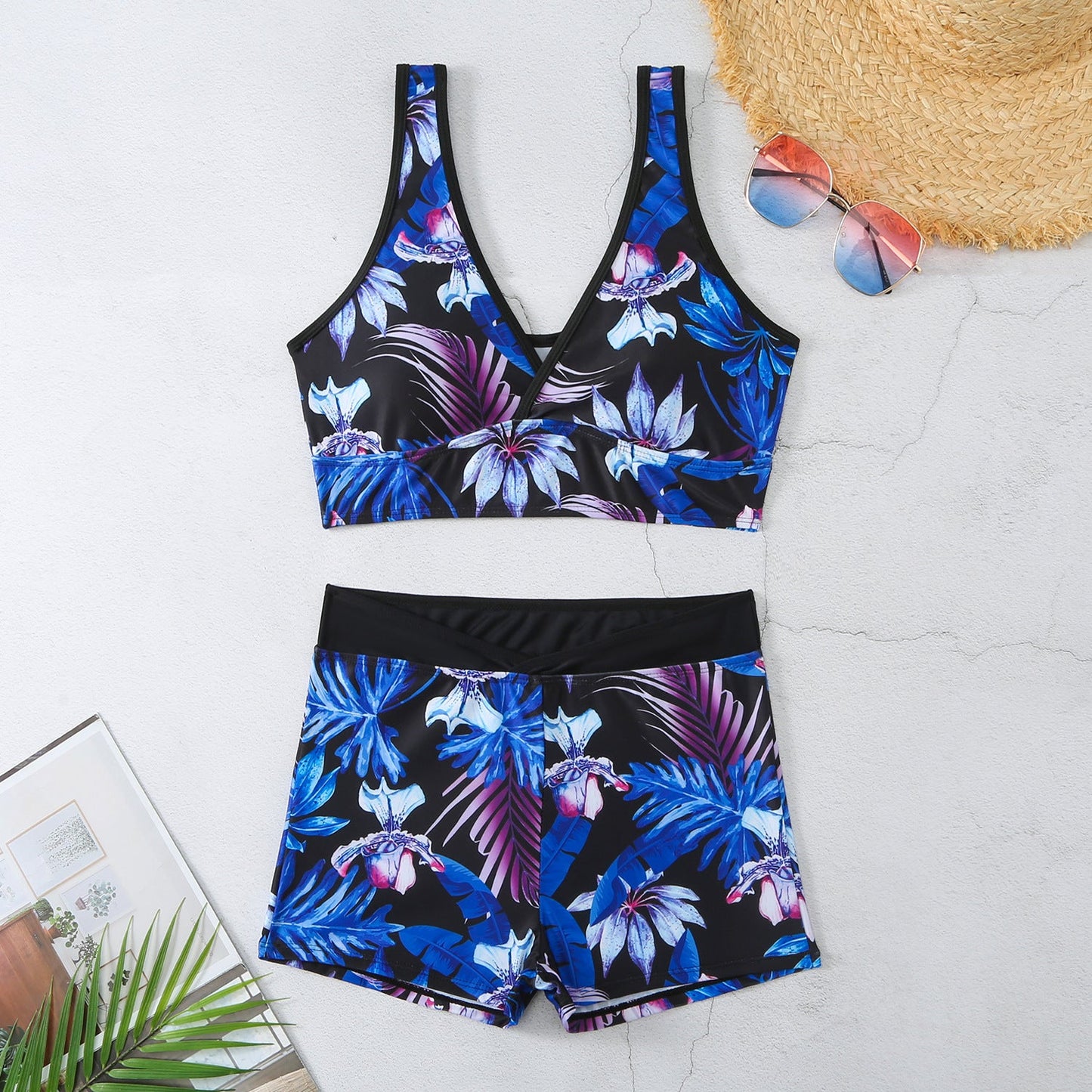 Bikini bóxer estampado vibrante de Isabella Sol