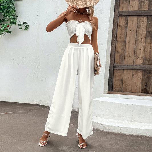 Conjunto blanco con volantes de Isabella Sol, inspirado en Pinterest.