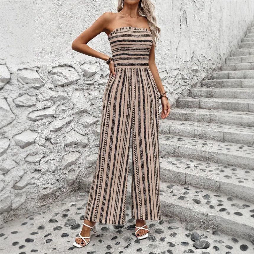 Elegante mono de tirantes a rayas Isabella Sol