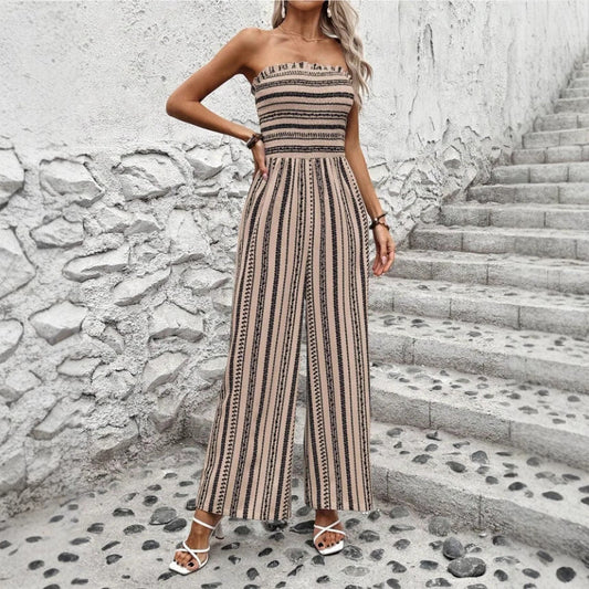 Elegante mono de tirantes a rayas Isabella Sol