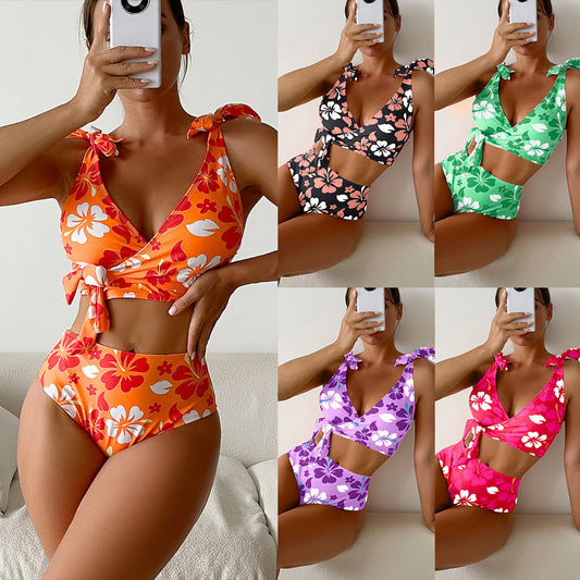 Floral High Waisted Bikini by Isabella Sol