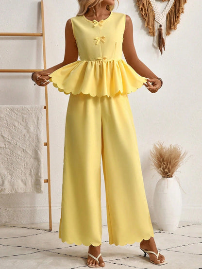 Conjunto de dos piezas Isabella Sol en amarillo chic