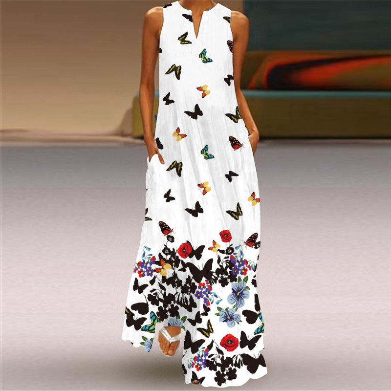 Vibrant Print Long Dress Isabella Sol