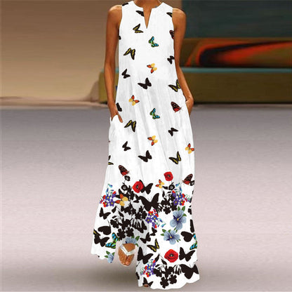 Vestido largo con estampado vibrante de Isabella Sol