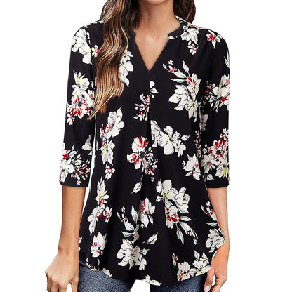 Top floral con escote en V de Isabella Sol