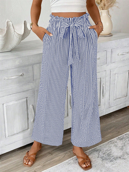 Pantalones rectos a rayas de Isabella Sol