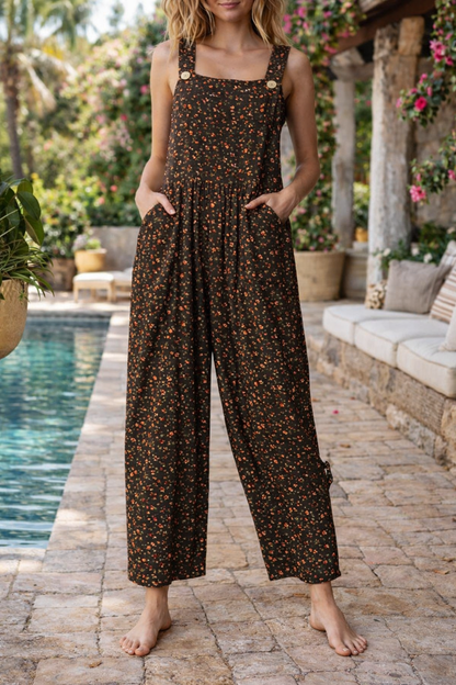 Mono con tirantes Isabella Sol con estampado floral patchwork