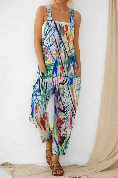 Mono holgado con estampado artístico de Isabella Sol