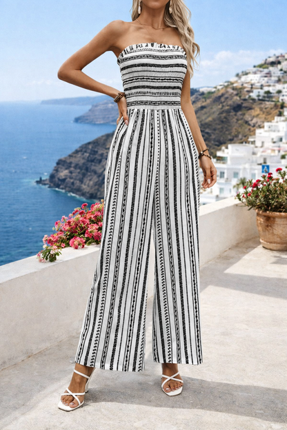 Elegante mono de tirantes a rayas Isabella Sol
