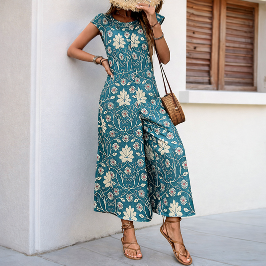 Mono ancho con estampado floral de Isabella Sol