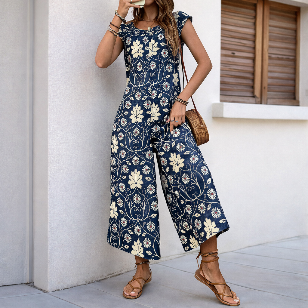 Mono ancho con estampado floral de Isabella Sol