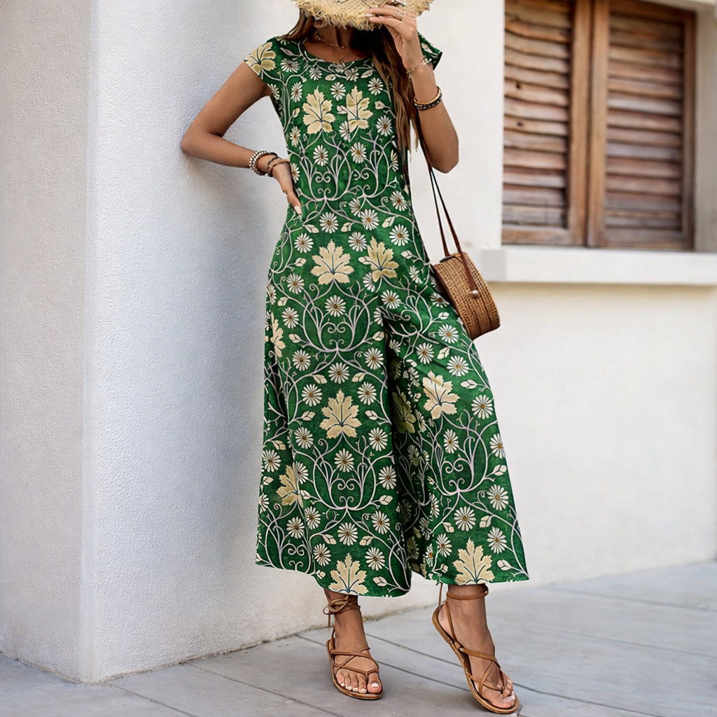 Mono ancho con estampado floral de Isabella Sol
