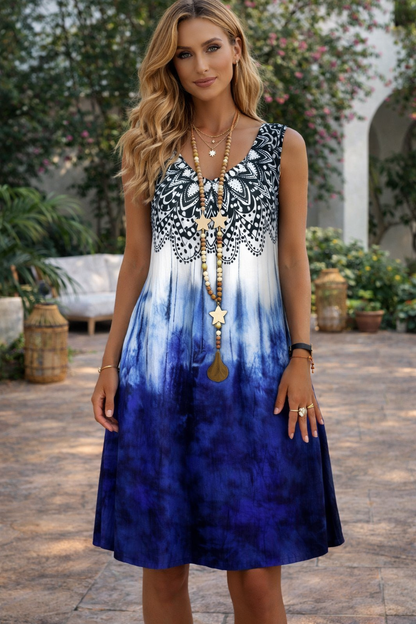 Vestido sin mangas con estampado bohemio de Isabella Sol