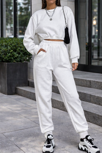 Conjunto de salón para mujer Isabella Sol, con textura acogedora.