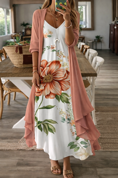 Vestido de tirantes de verano con estampado floral de Isabella Sol