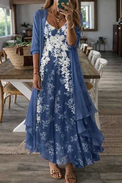 Vestido de tirantes de verano con estampado floral de Isabella Sol