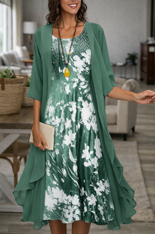 Elegante conjunto de dos piezas de gasa de Isabella Sol.