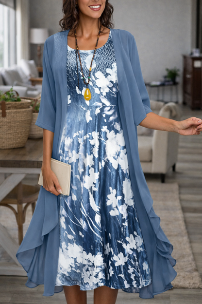 Elegante conjunto de dos piezas de gasa de Isabella Sol.
