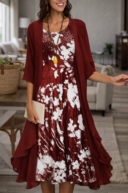Elegante conjunto de dos piezas de gasa de Isabella Sol.