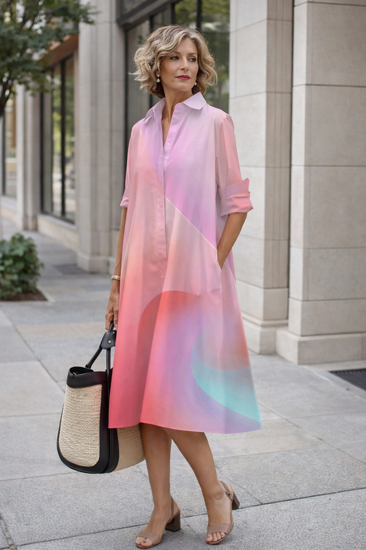 Vestido camisero de verano vibrante de Isabella Sol
