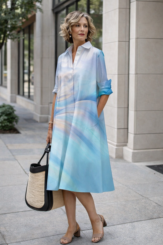 Vestido camisero de verano vibrante de Isabella Sol