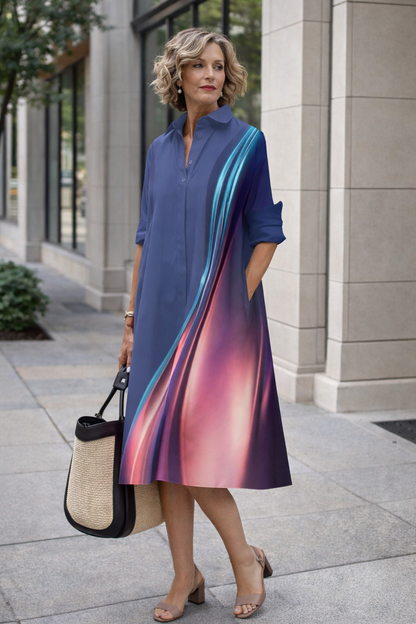Vestido camisero de verano vibrante de Isabella Sol