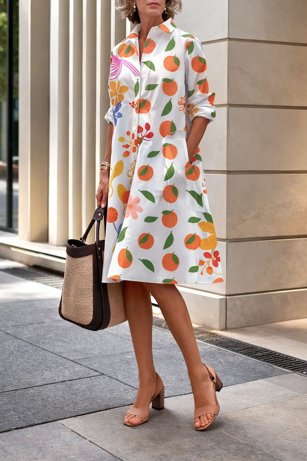 Vestido camisero de verano vibrante de Isabella Sol