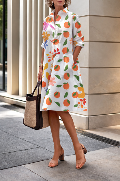 Vestido camisero de verano vibrante de Isabella Sol