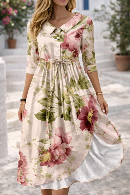 Elegante vestido de verano floral de Isabella Sol