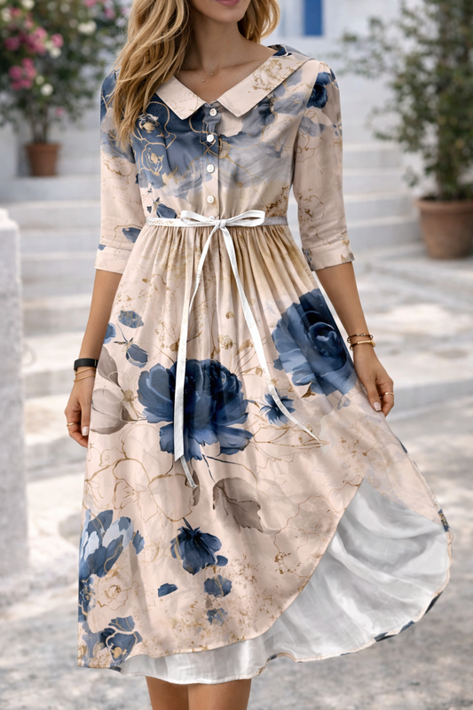 Elegante vestido de verano floral de Isabella Sol