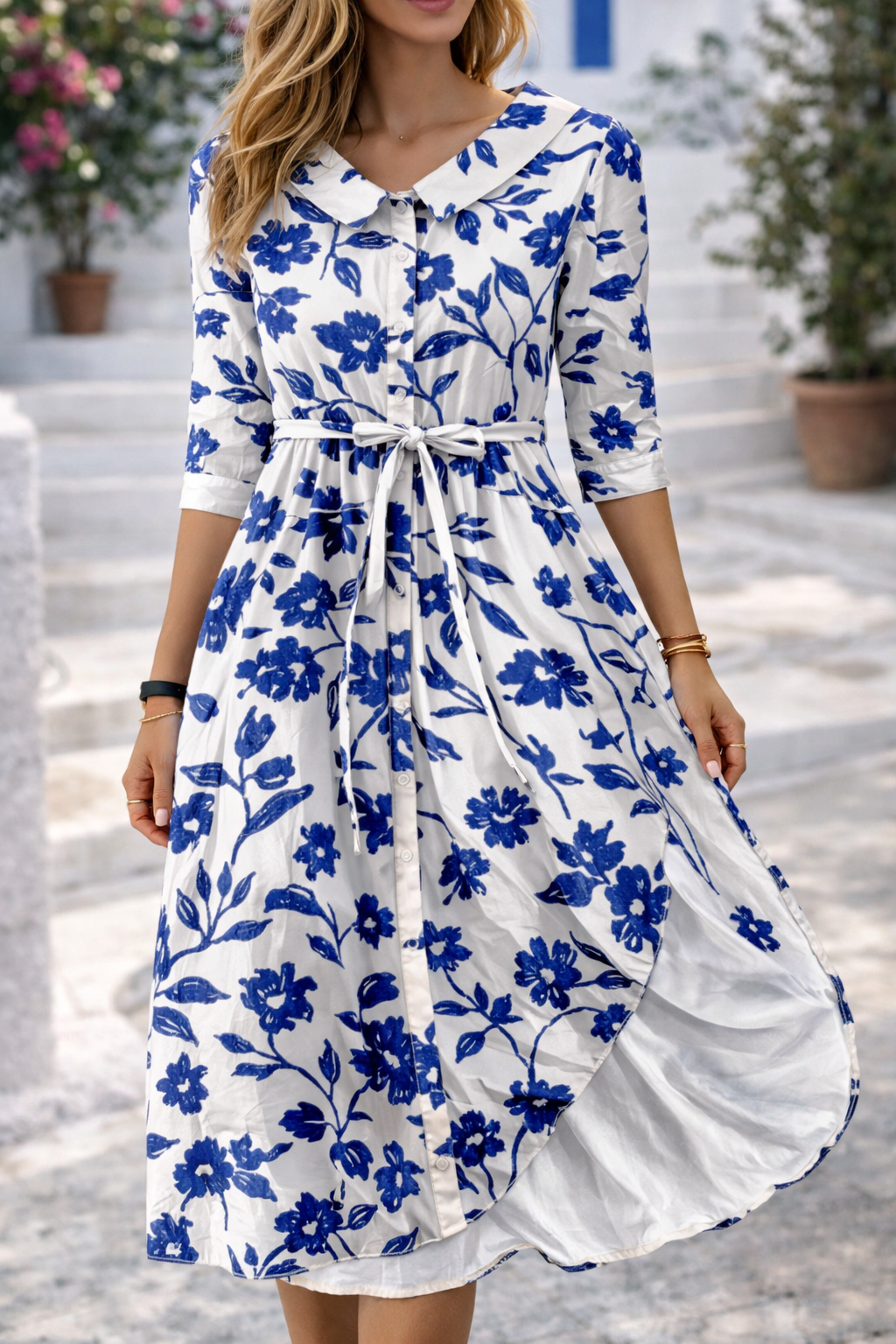 Elegante vestido de verano floral de Isabella Sol