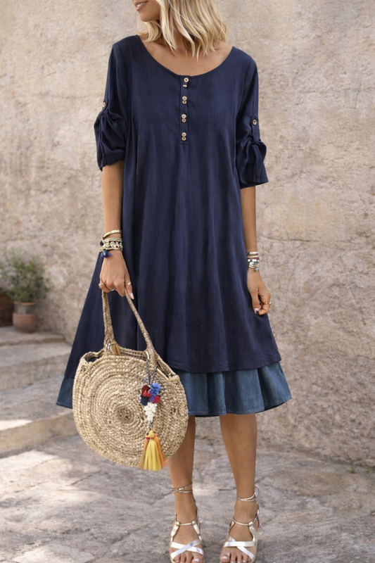 Vestido de verano estilo retro de Isabella Sol, tallas grandes.