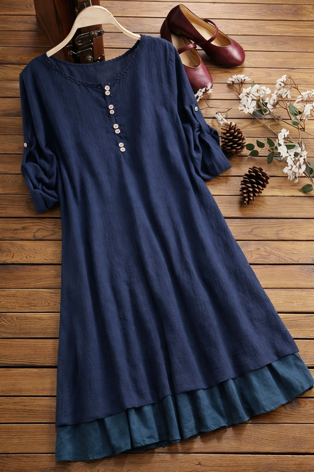 Vestido de verano estilo retro de Isabella Sol, tallas grandes.