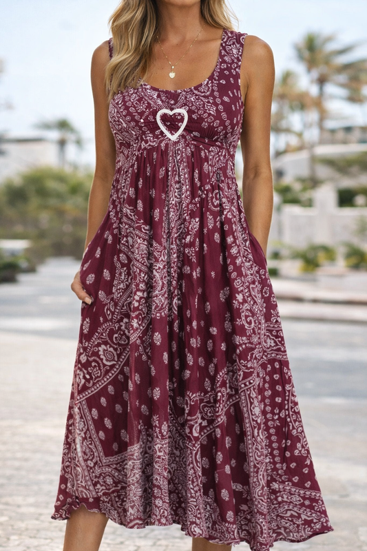 Vestido de verano con corazones de Isabella Sol, inspirado en Pinterest.