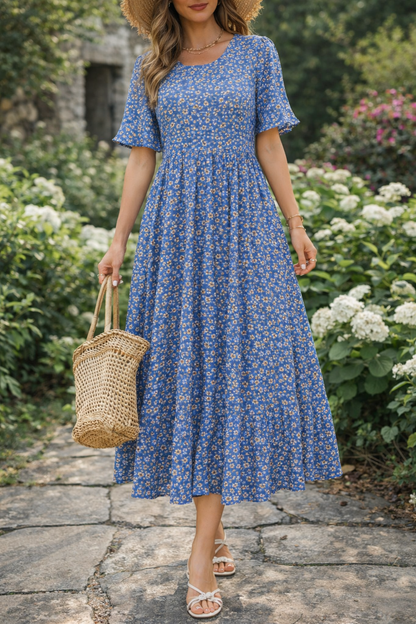 Vestido midi floral de verano de Isabella Sol