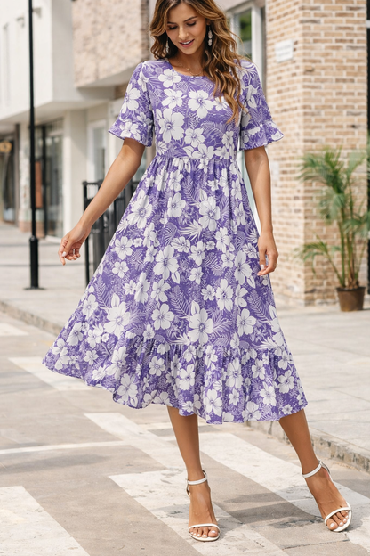 Vestido midi floral de verano de Isabella Sol