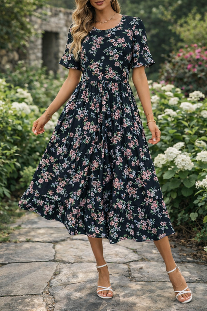 Vestido midi floral de verano de Isabella Sol