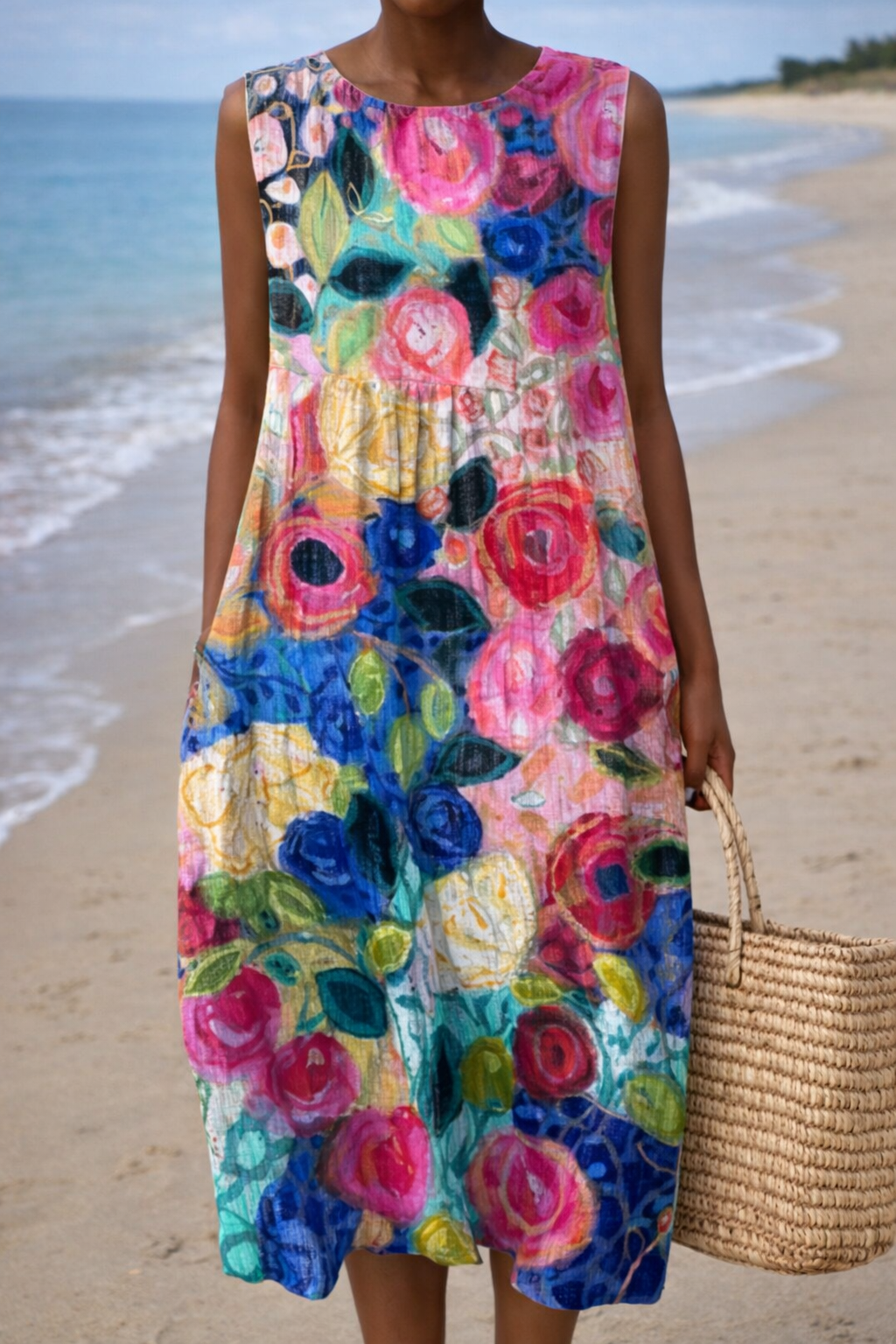 Vestido de verano sin mangas de Isabella Sol inspirado en Pinterest