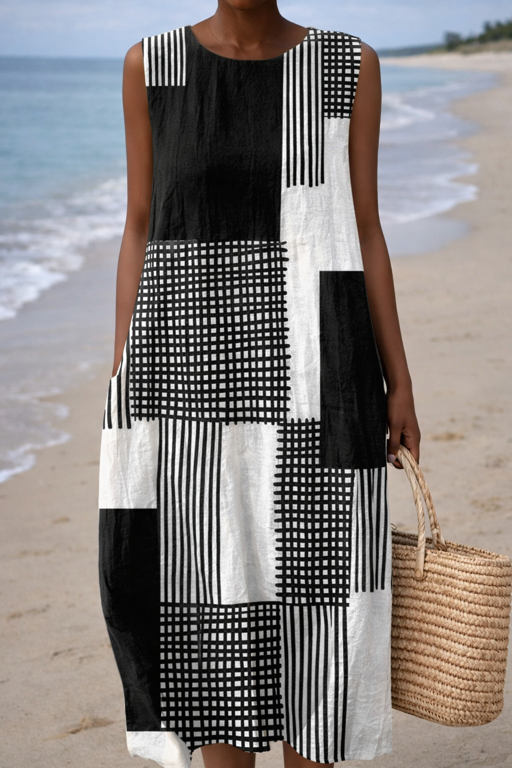 Vestido de verano sin mangas de Isabella Sol inspirado en Pinterest