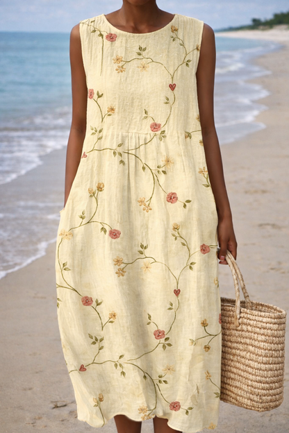 Vestido de verano sin mangas de Isabella Sol inspirado en Pinterest