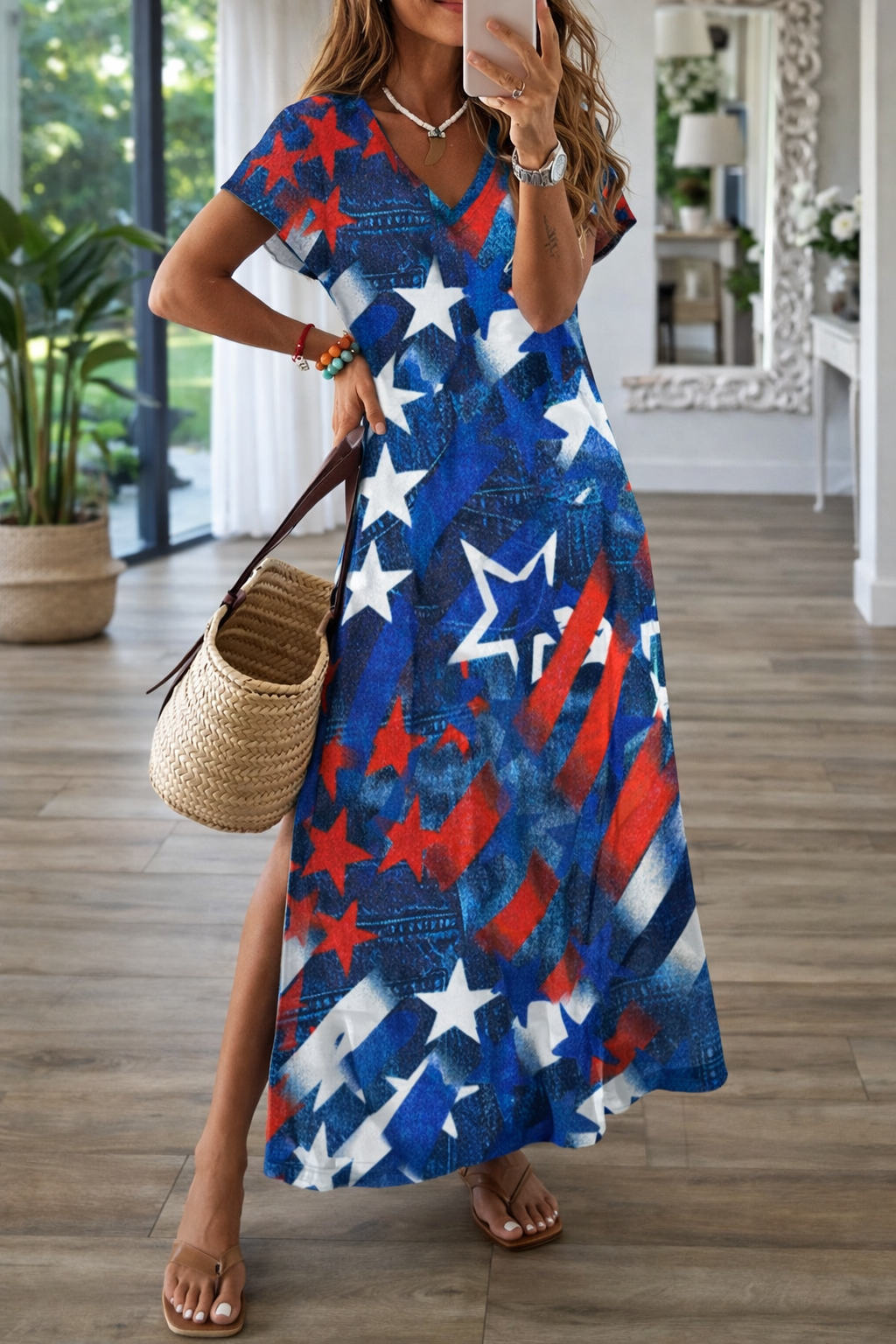 Elegante vestido midi con estampado 3D de Isabella Sol.