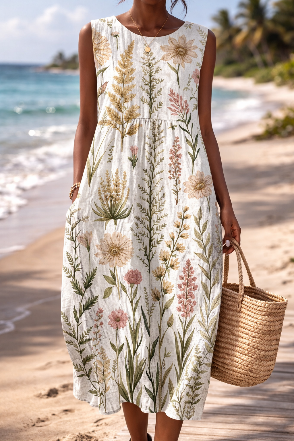 Vestido de verano sin mangas de Isabella Sol inspirado en Pinterest