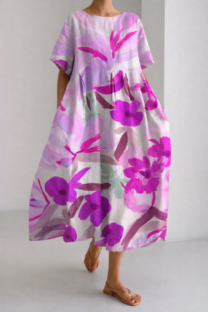 Vestido midi de verano con estampado floral de Isabella Sol