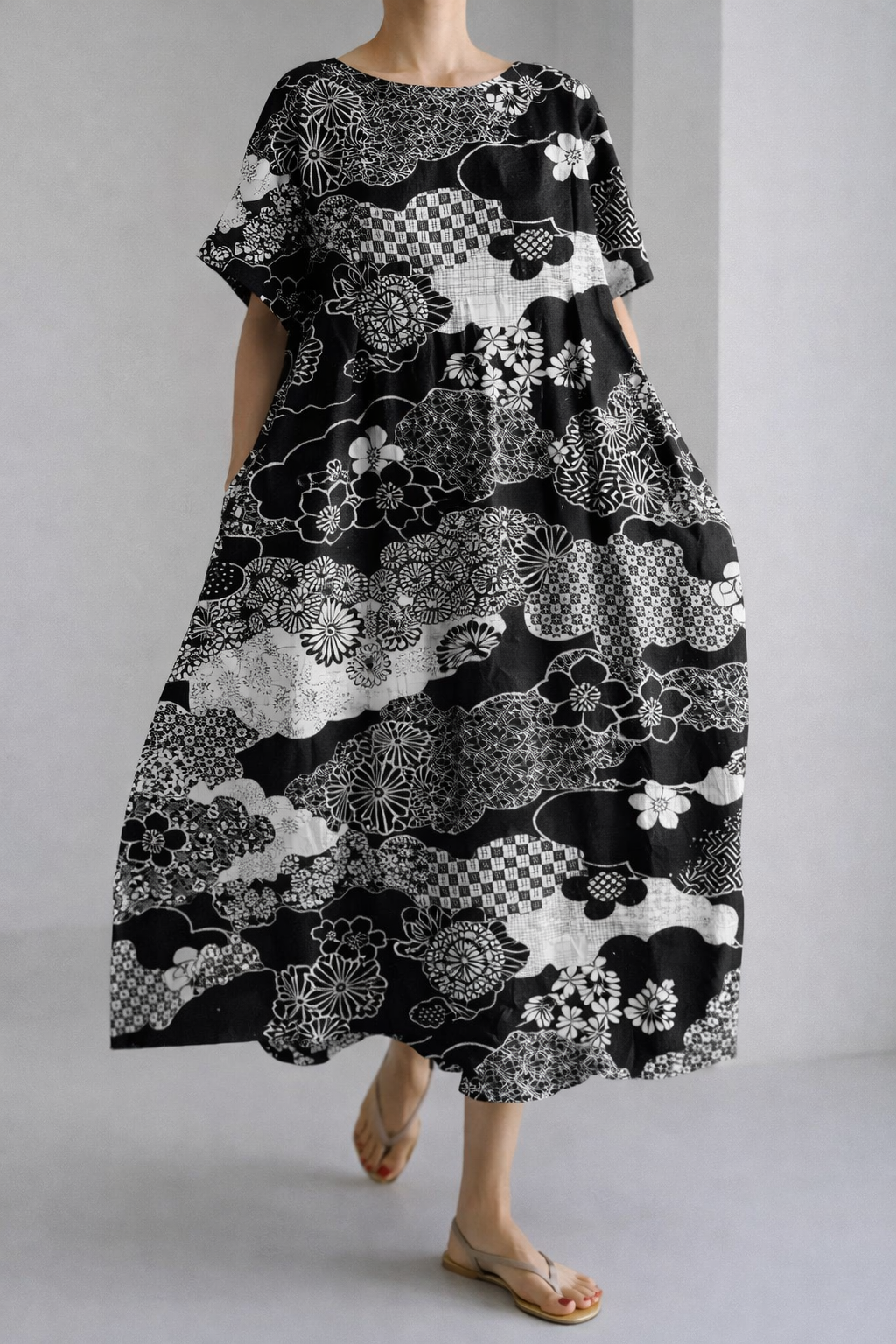 Vestido midi de verano con estampado floral de Isabella Sol