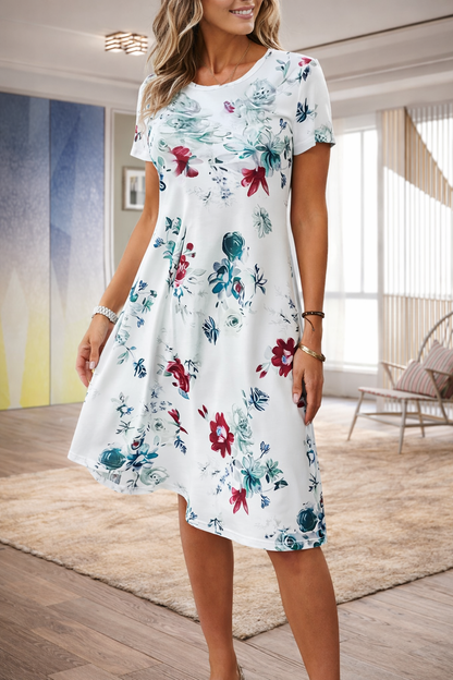 Vestido de verano de corte A con estampado floral de Isabella Sol