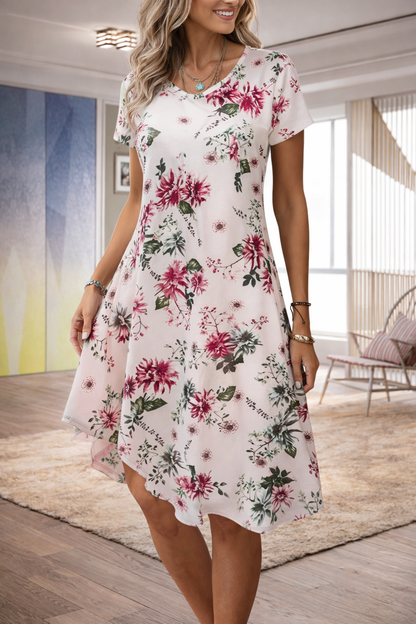 Vestido de verano de corte A con estampado floral de Isabella Sol