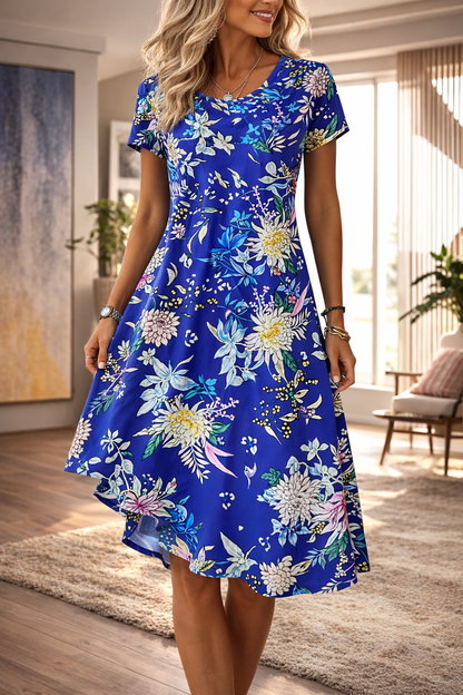 Vestido de verano de corte A con estampado floral de Isabella Sol