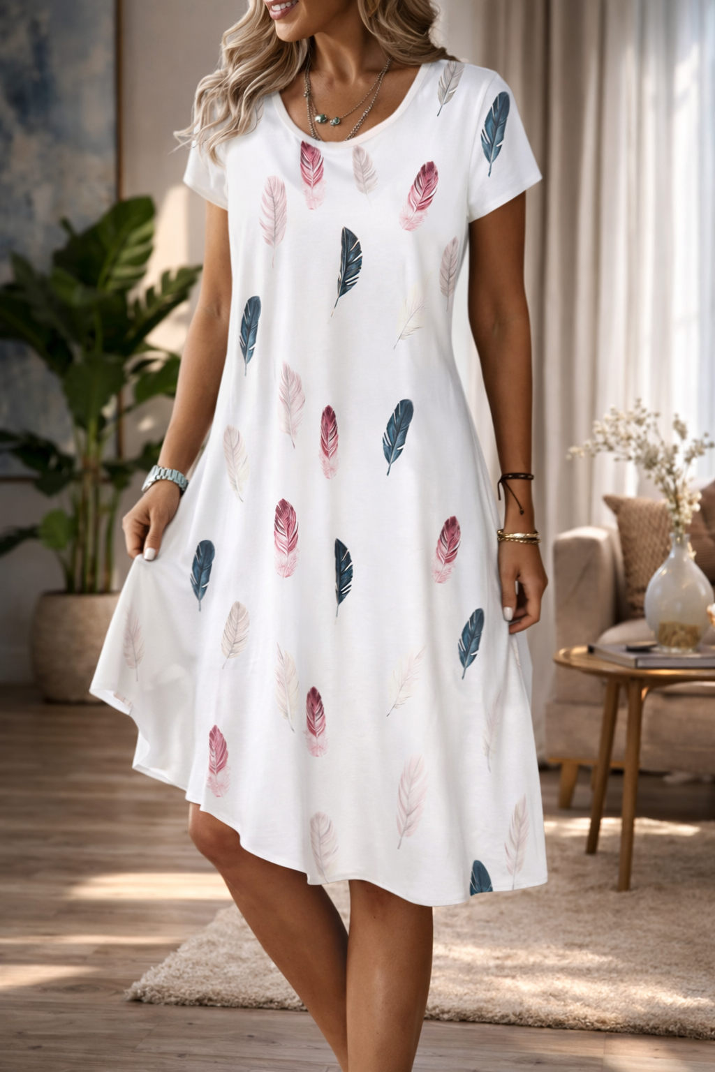 Vestido de verano de corte A con estampado floral de Isabella Sol
