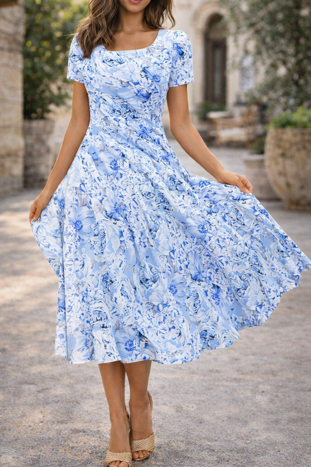 Vestido de verano Isabella Sol con estampado floral para uso diario.